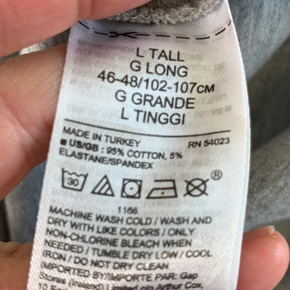Banana Republic gray polo with pride rainbow under collar size large